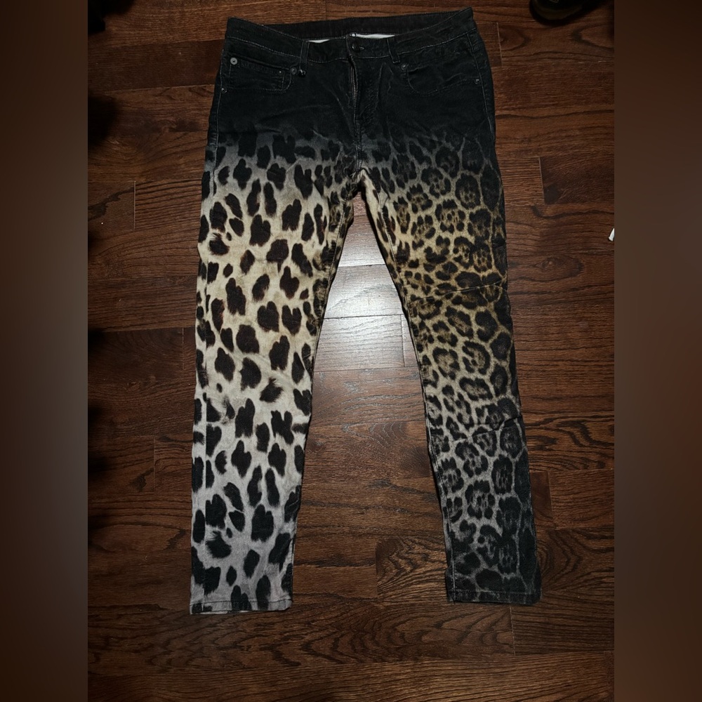 R13 Leopard Ombre jeans - Picture 2 of 7